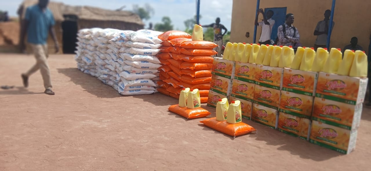 Relief supplies prepared for distribution